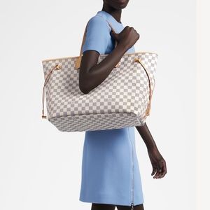 Louis Vuitton Neverfull Tote Gm Azur Canvas